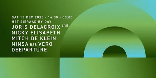 Het Sieraad by Day: Joris Delacroix (live) | Nicky Elisabeth | Mitch de Klein | & more
