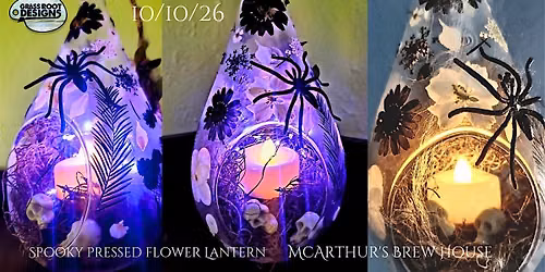 Spooky Pressed Flower Lantern | McArthur's Brew House