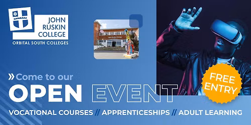 John Ruskin College Open Event | Saturday 10 October