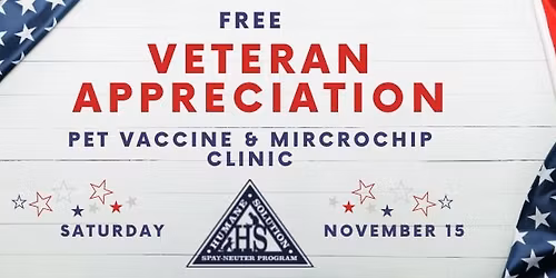 Free Vaccine & Microchip Clinic for Veteran-Owned Pets