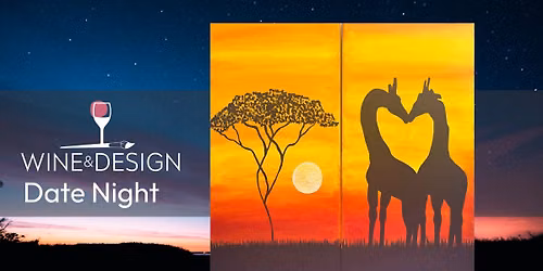 Paint & Sip: Date Night Love In The Safari | 1 Ticket Covers 2 People
