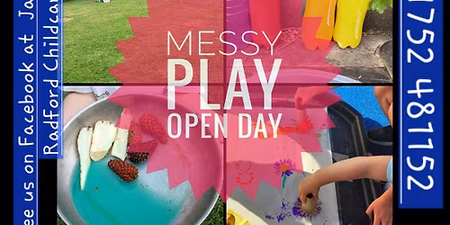 MESSY PLAY OPEN DAY with availability from September