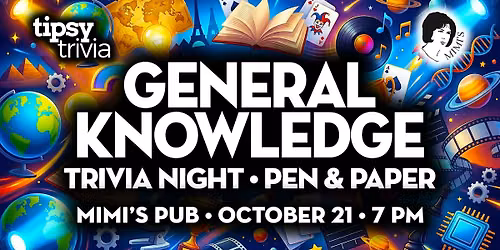 Edmonton: Mimi's Pub - Pen & Paper General Knowledge Trivia - Oct 21, 7pm