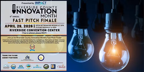 Riverside County Innovation Month Fast Pitch Finale 2026