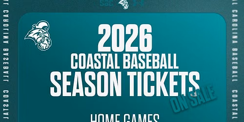 2026 Coastal Carolina Chanticleers Football Season Tickets (Includes Tickets To All Regular Season Home Games)