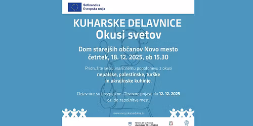 Brezpla\u010dne kuharske delavnice OKUSI SVETOV