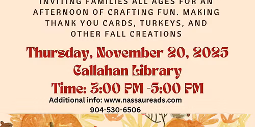 Thanksgiving Family Crafternoon