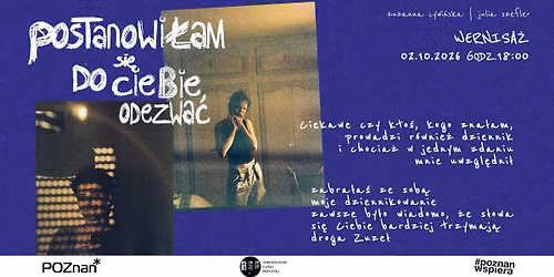 \u201ePostanowi\u0142am si\u0119 do Ciebie odezwa\u0107\u201d - wystawa wierszy Zuzy Cywi\u0144skiej i Julii Szefler