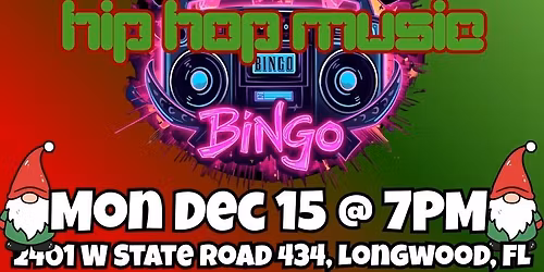 Hip Hop Music Bingo @ Hurricane Grill & Wings Longwood