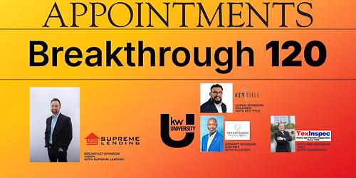 Appointments | Breakthrough 120