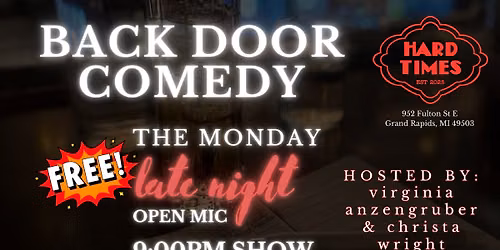 Back Door Comedy: FREE Late Night Open Mic