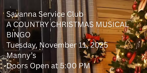A Country Christmas Musical Bingo