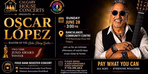 Oscar Lopez Live in Ranchlands Sunday June 28th 3pm
