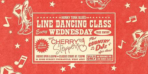 LINE DANCING CLASS + COUNTRY DJ'S @ HONKY TONK BLUES