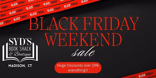 Black Friday Weekend Extravaganza!!! Score Huge Deals store wide starting at 20% OFF!!!