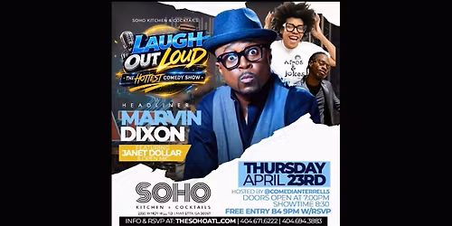 SOHO PRESENTS "LAUGH OUT LOUD" THIS THURSDAY- FUNNY-FOOD-FUN