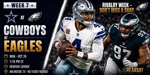 COWBOYS VS EAGLES WATCH PARTY
