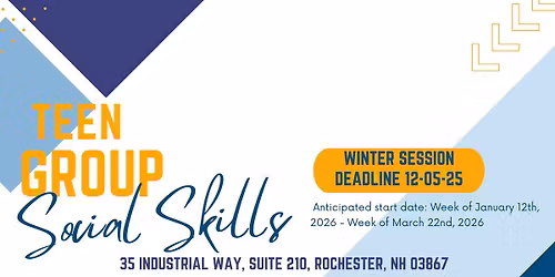 Teen Social Skills Group - Winter Session