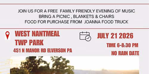 West Nantmeal Music in the Park - Free!