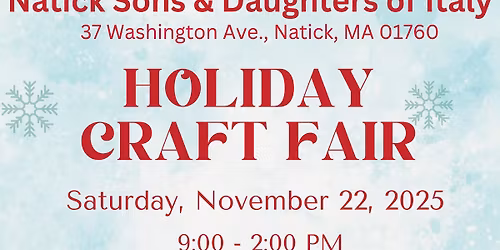 Holiday Craft Fair