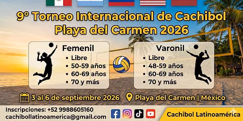 9\u00b0 Torneo Internacional de Cachibol Playa del Carmen 2026