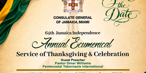 64th Jamaica Independence Annual Ecumenical Service of Thanksgiving