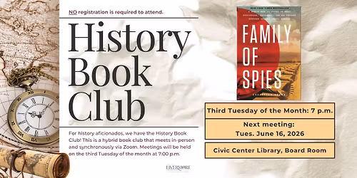 History Book Club hybrid meeting