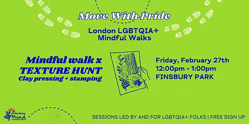 Rainbow Mind - Mindful Walk x Texture Hunt (clay stamping) - London