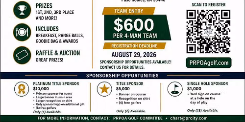 7th Annual Paso Robles Police Association Golf Tournament at Hunter Ranch