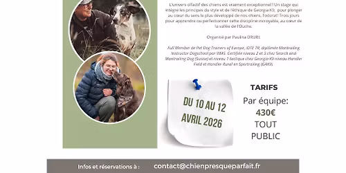 Stage Mantrailing - Paulina DRURI