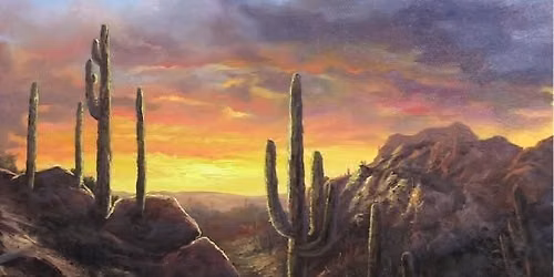 Sunset Desert Acrylic Painting Tutorial