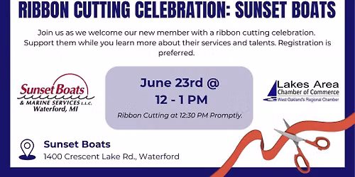 Ribbon Cutting: Sunset Boats