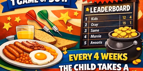 Kids Darts & Breakfast challenge