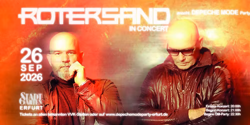 ROTERSAND live in Concert anschl. The Great DEPECHE MODE Party im Stadtgarten Erfurt