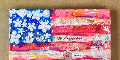 Playful Mixed Media American Flag Workshop