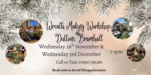 Christmas Wreath Making at Duttons Bramhall