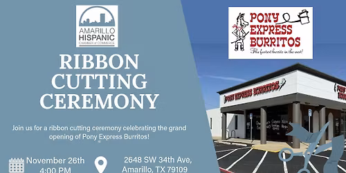 Ribbon Cutting Ceremony - Pony Express Burritos