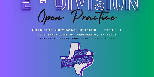 E Open Practice - McInnish Field 1