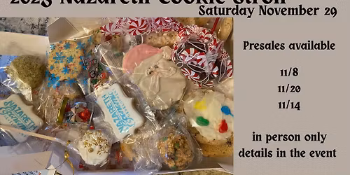 The Great Nazareth Cookie Stroll 2025-PRE SALES