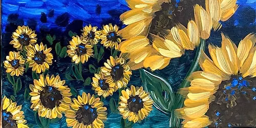 Paint and Sip: Starry Night Sunflower