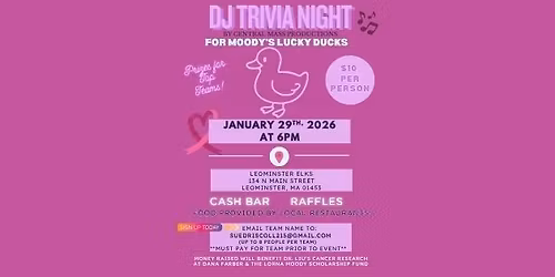 DJ TRIVIA NIGHT FOR MOODYS LUCKY DUCKS
