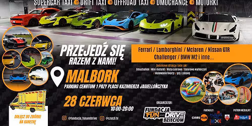 Przejed\u017a si\u0119 Ferrari, Lamborghini, McLaren, GTR, Challenger, BMW - MALBORK