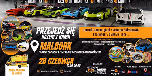 Przejed\u017a si\u0119 Ferrari, Lamborghini, McLaren, GTR, Challenger, BMW - MALBORK