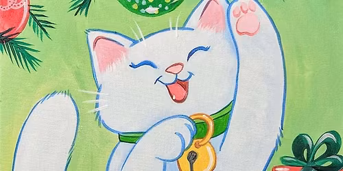 Family Paint Event: Playful Christmas Kitty