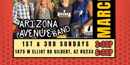 \u2728Arizona Avenue Band @ Icons 1st & 3rd Sundays\u2728