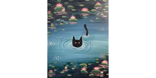 Monet's Water Kitty - Paint and Sip in Norfolk | Classpop!\u2122