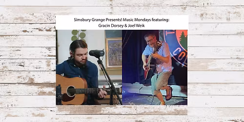 Gracin Dorsey & Joel Weik @ Music Mondays