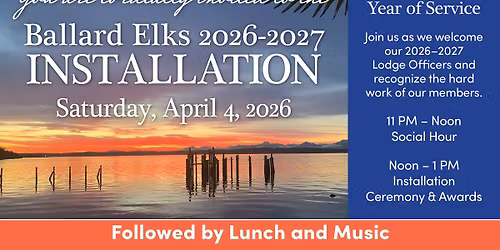 Officer Installation Ceremony & Awards + Lunch