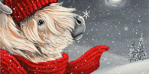 Silver Snowfall Canvas Paint and Sip