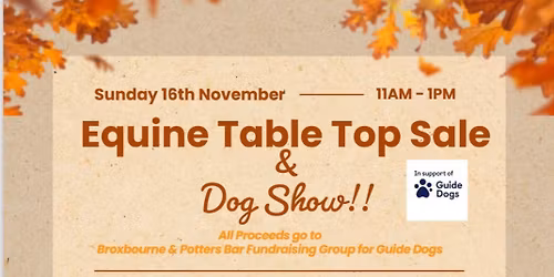 Equine Table Top Sale and Dog Show